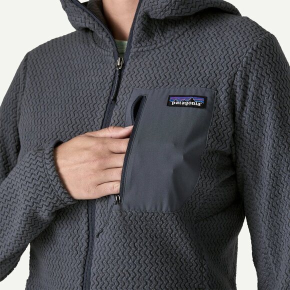 Women's Patagonia R1 Air Fleece Full-Zip Hoody Black - Picture 10 of 10